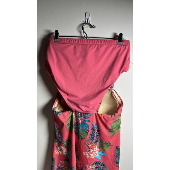 Kim Gravel x Swimsuits For All Flowy Tankini Brief Set Tropical Punch Sz 14 EUC - Picture 3 of 13